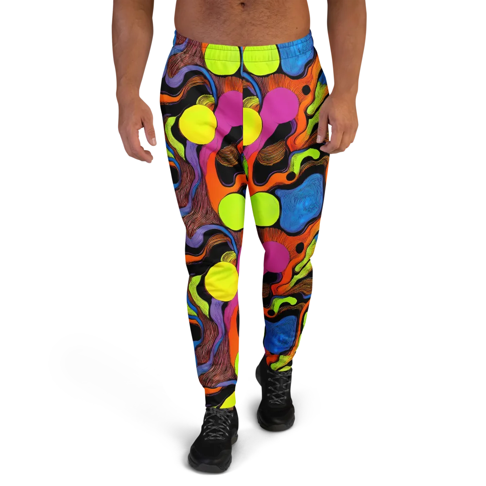 Blacklight Tangle on Men's Joggers — Front