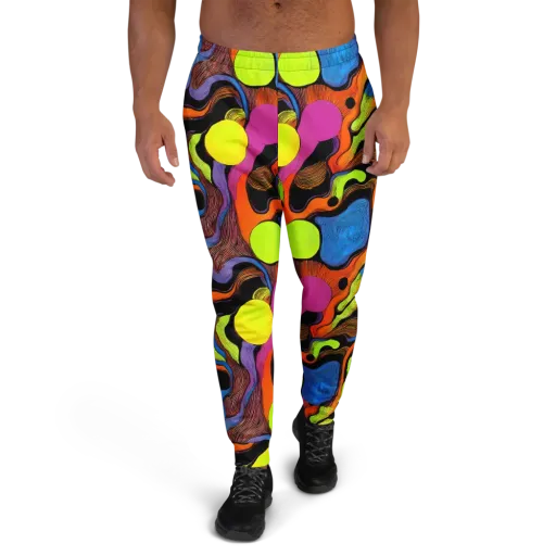 Blacklight Tangle on a Men's Joggers