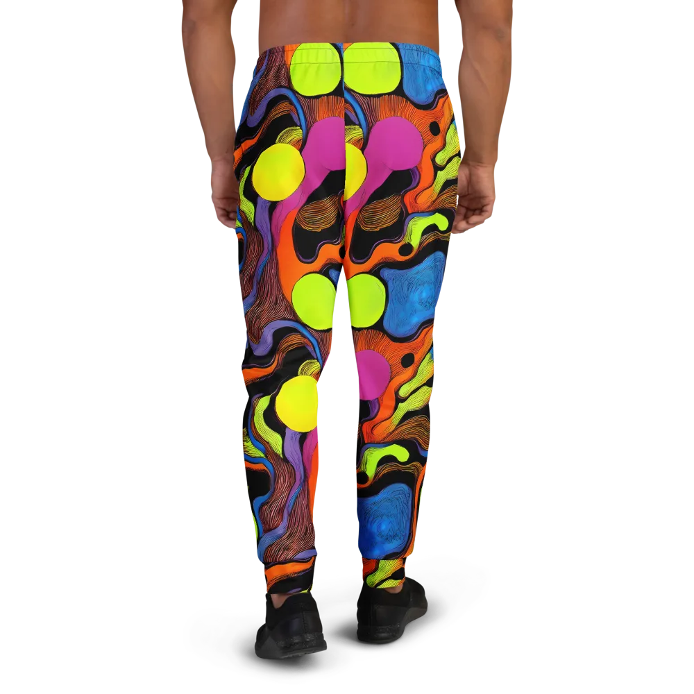 Blacklight Tangle on Men's Joggers — Back