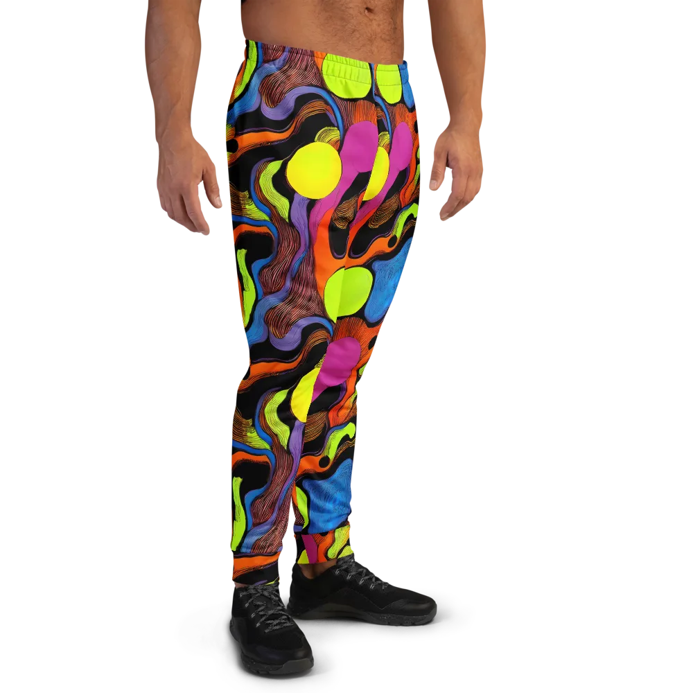 Blacklight Tangle on Men's Joggers — Right
