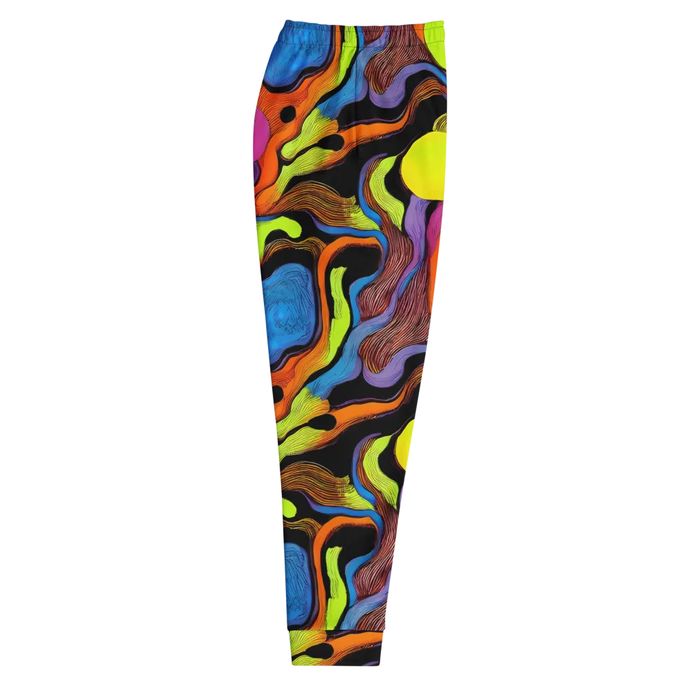 Blacklight Tangle on Men's Joggers — Right