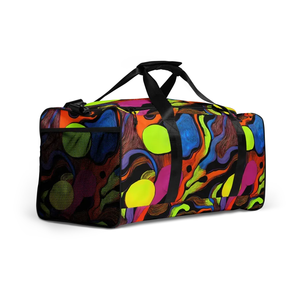 Blacklight Tangle on Duffle Bag — Right Front