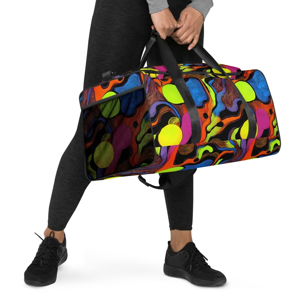 Blacklight Tangle on Duffle Bag — Right Front
