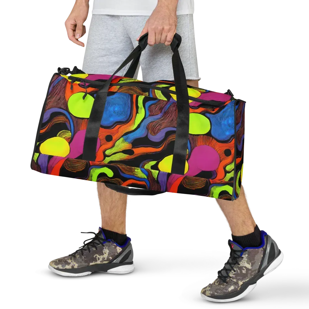 Blacklight Tangle on Duffle Bag — Front