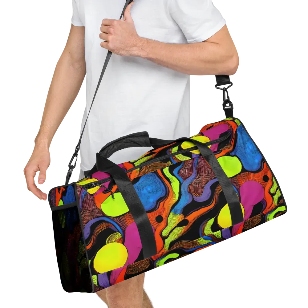Blacklight Tangle on Duffle Bag — Right Front