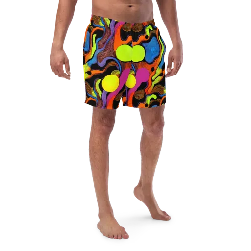 Blacklight Tangle on a Swim Trunks