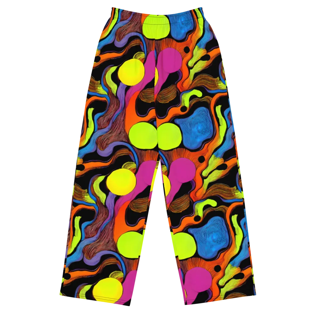 Blacklight Tangle on Wide-Leg Pants — Front