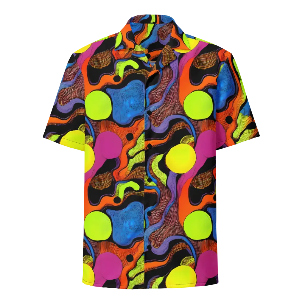 Blacklight Tangle on Button Shirt — Front
