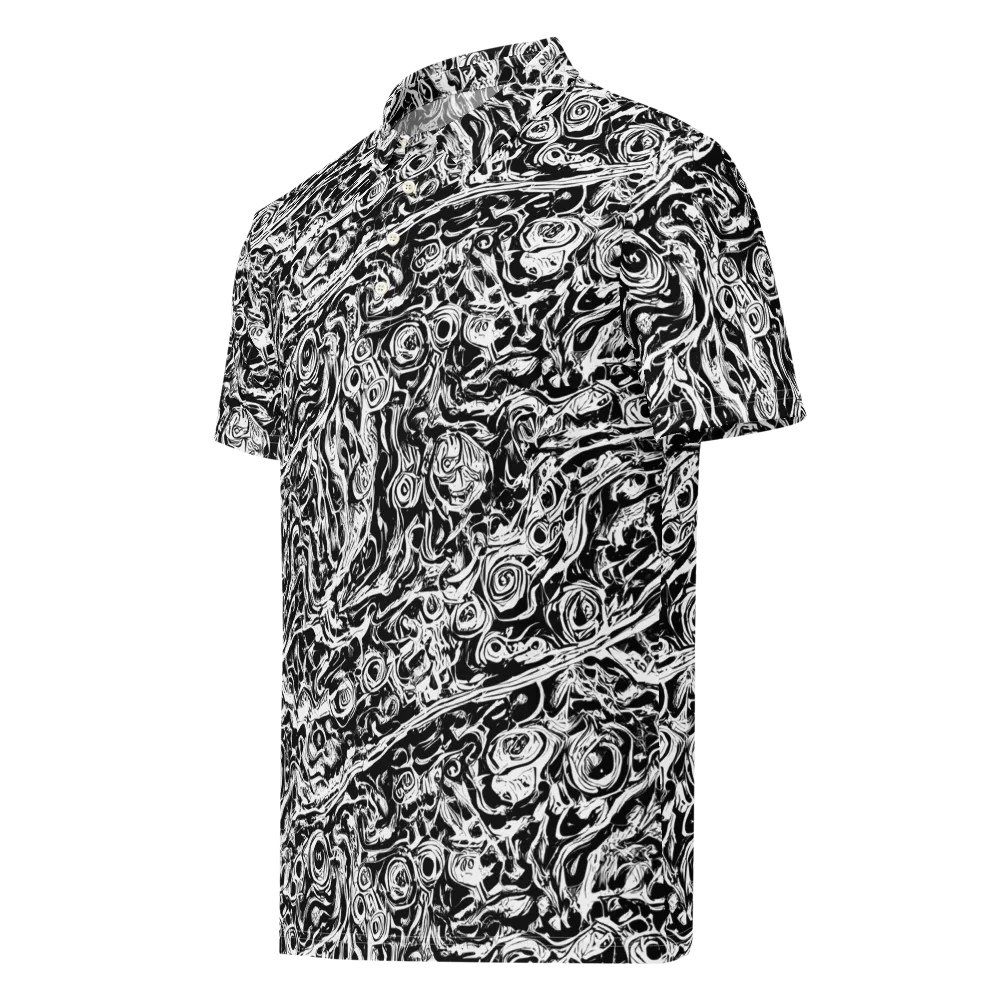 Turbulent Ink on Men's Slim Fit Polo Shirt — Left Front