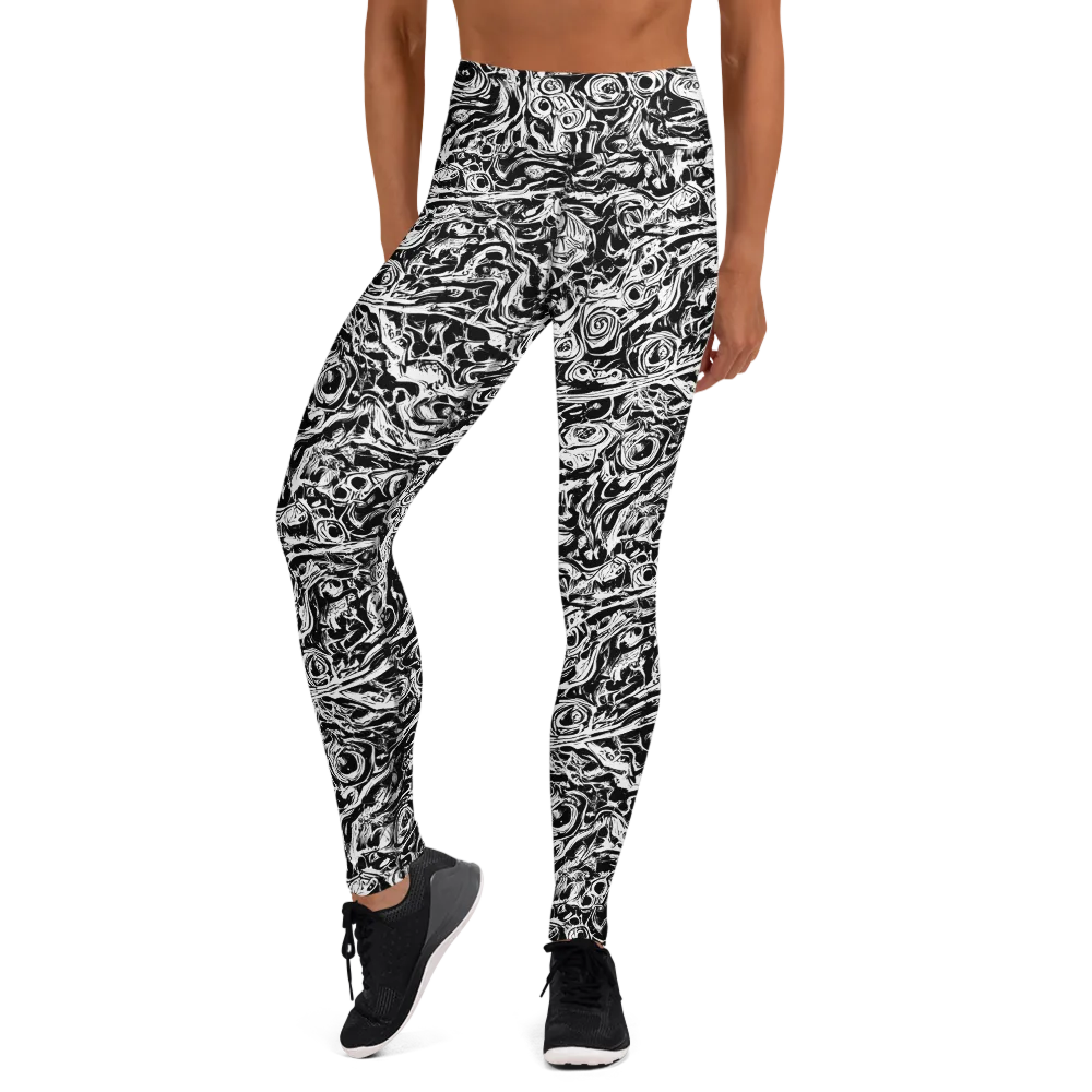 Turbulent Ink on Yoga Leggings — Front