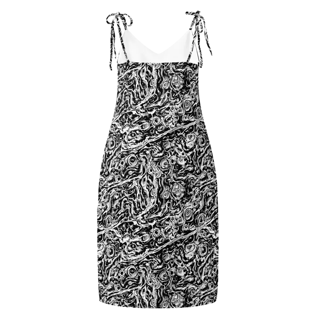 Turbulent Ink on Slip Dress — Back
