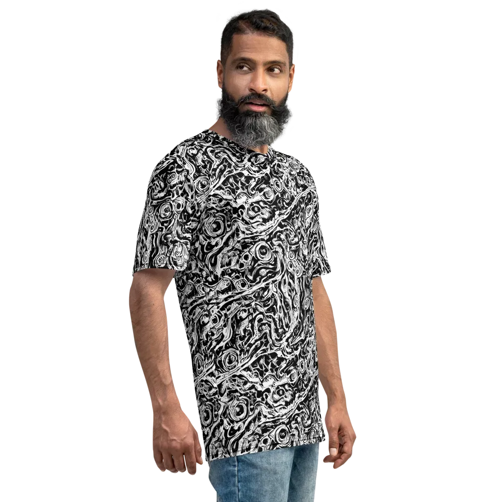 Turbulent Ink on Men's Crew Neck T-Shirt — Right
