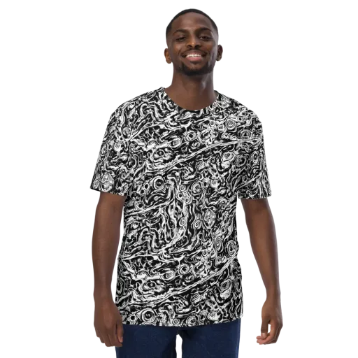 Turbulent Ink on a Men's Crew Neck T-Shirt