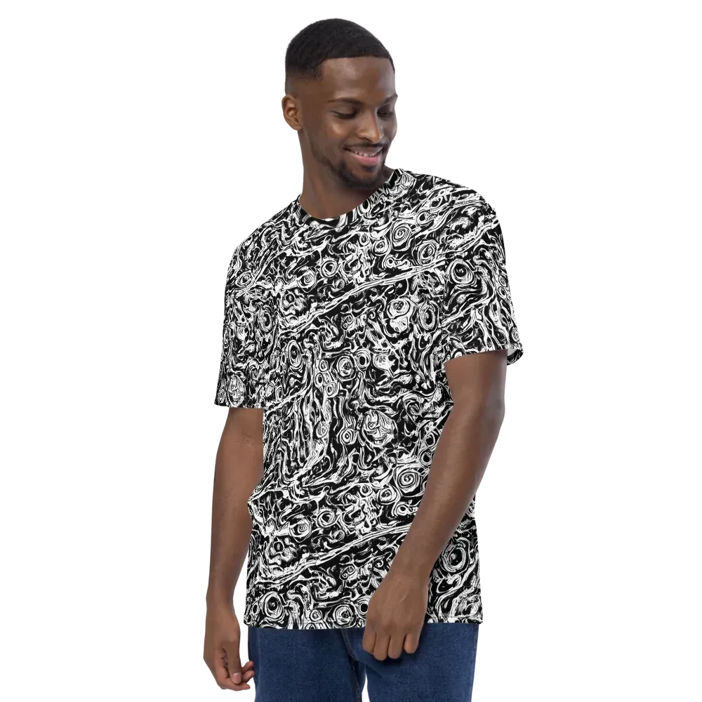 Turbulent Ink on Men's Crew Neck T-Shirt — Left