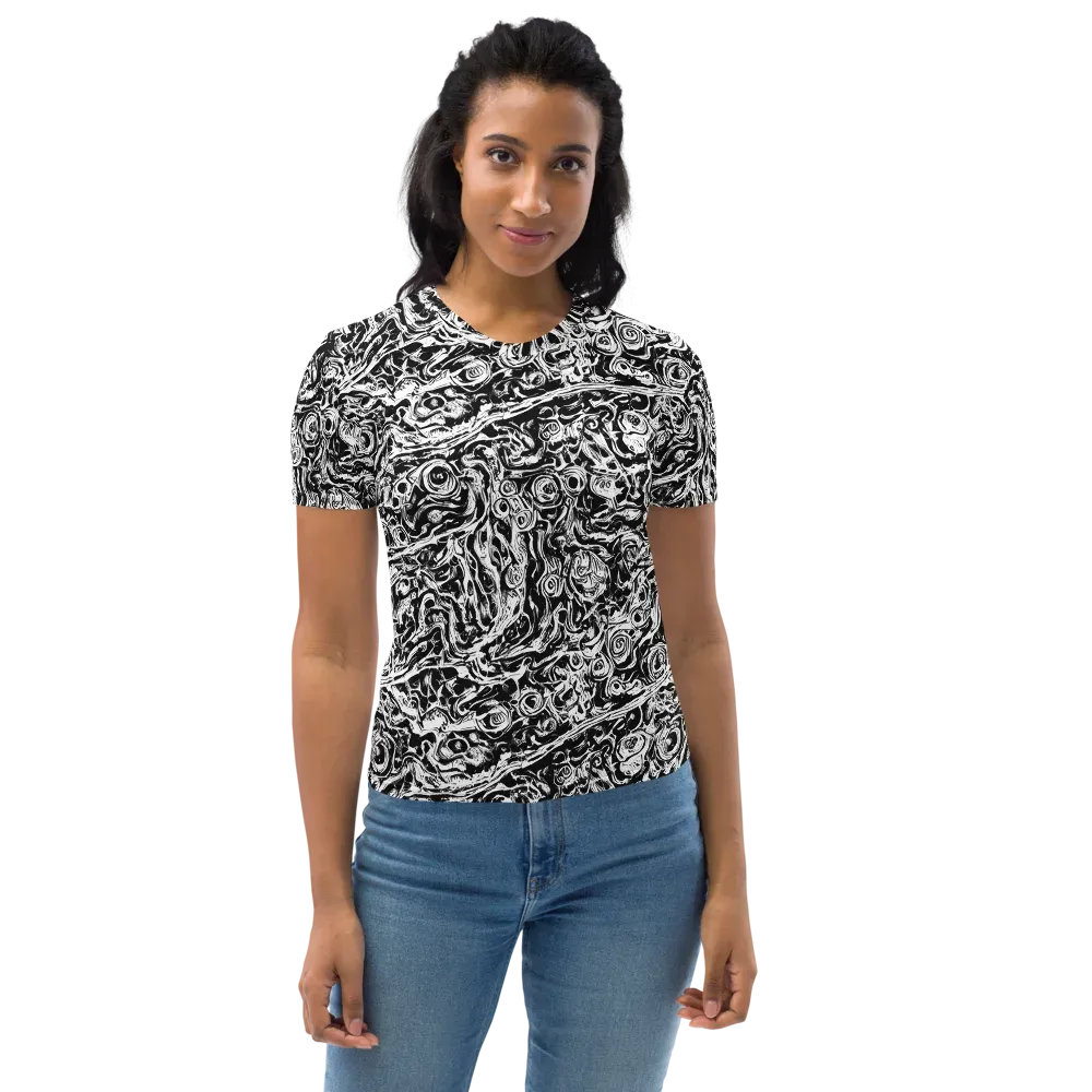 Turbulent Ink on Women's Crew Neck T-Shirt — Front