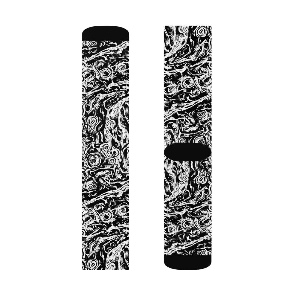 Turbulent Ink on Socks — Right Sock