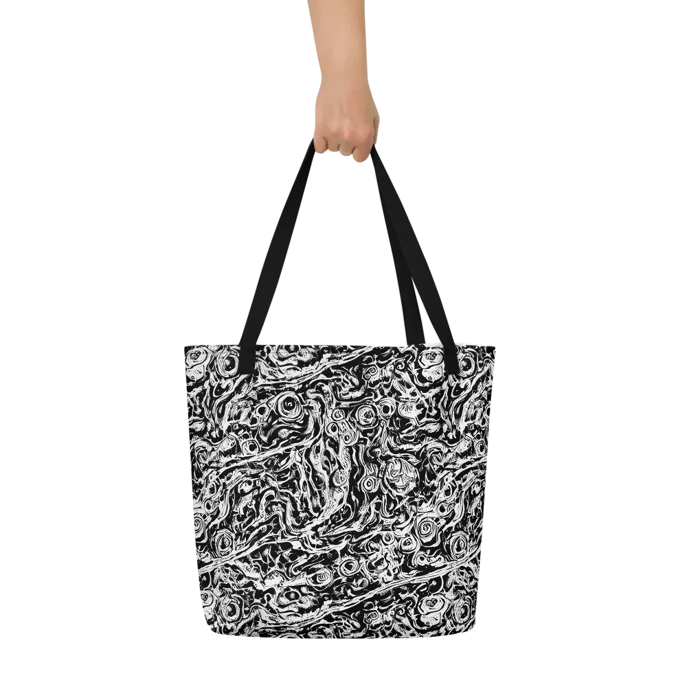Turbulent Ink on Large Tote Bag W/ Pocket — Front