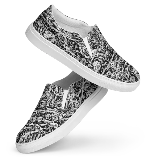 Turbulent Ink on a Women's Slip-On Canvas Shoes