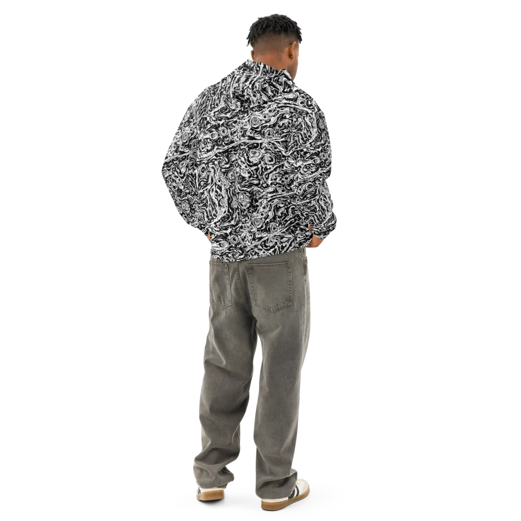 Turbulent Ink on Cotton Hoodie — Back