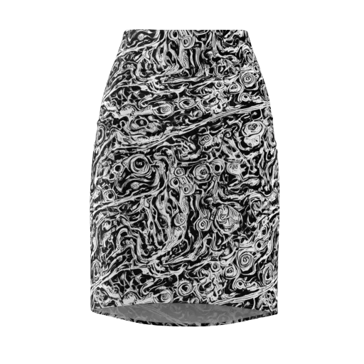 Turbulent Ink on a Pencil Skirt