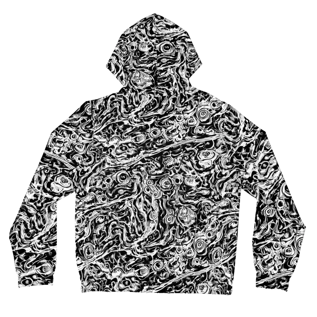 Turbulent Ink on Women's Full-Zip Hoodie — Back