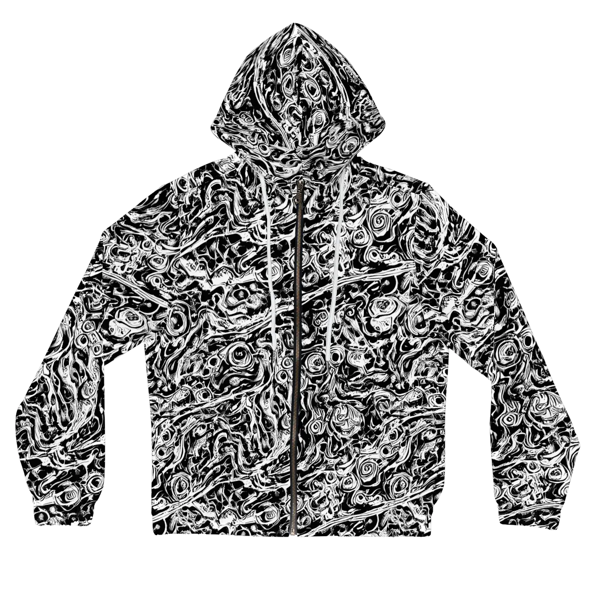 Turbulent Ink on Women's Full-Zip Hoodie — Front