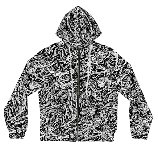 Turbulent Ink on a Women's Full-Zip Hoodie