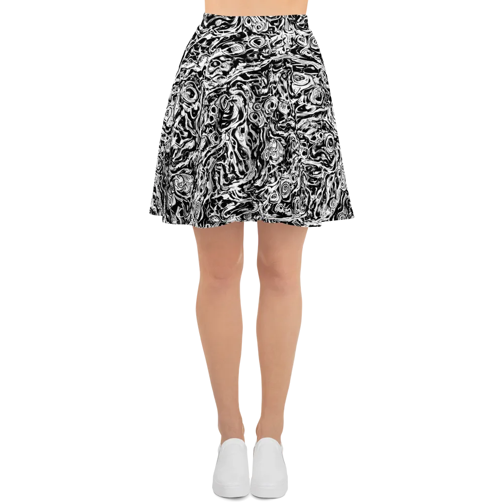 Turbulent Ink on Skater Skirt — Front
