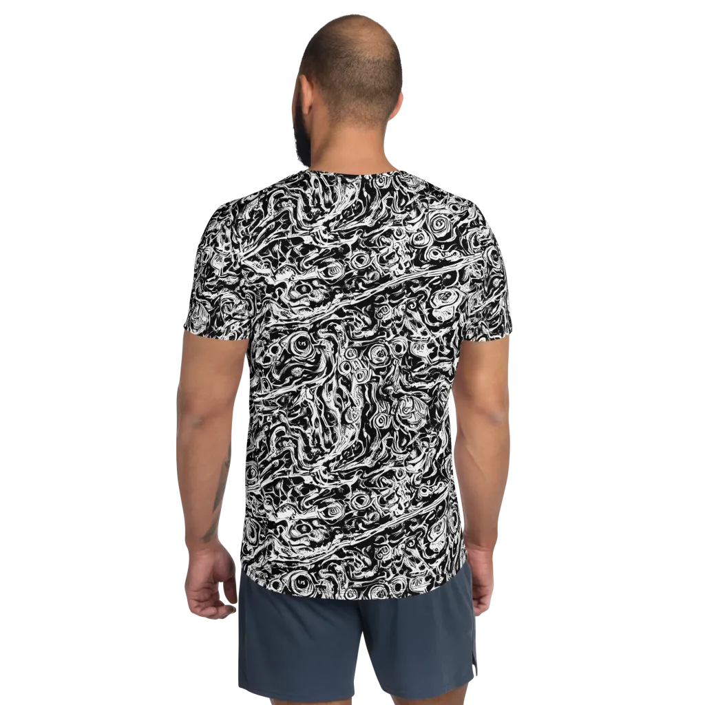 Turbulent Ink on Men's Athletic T-Shirt — Back