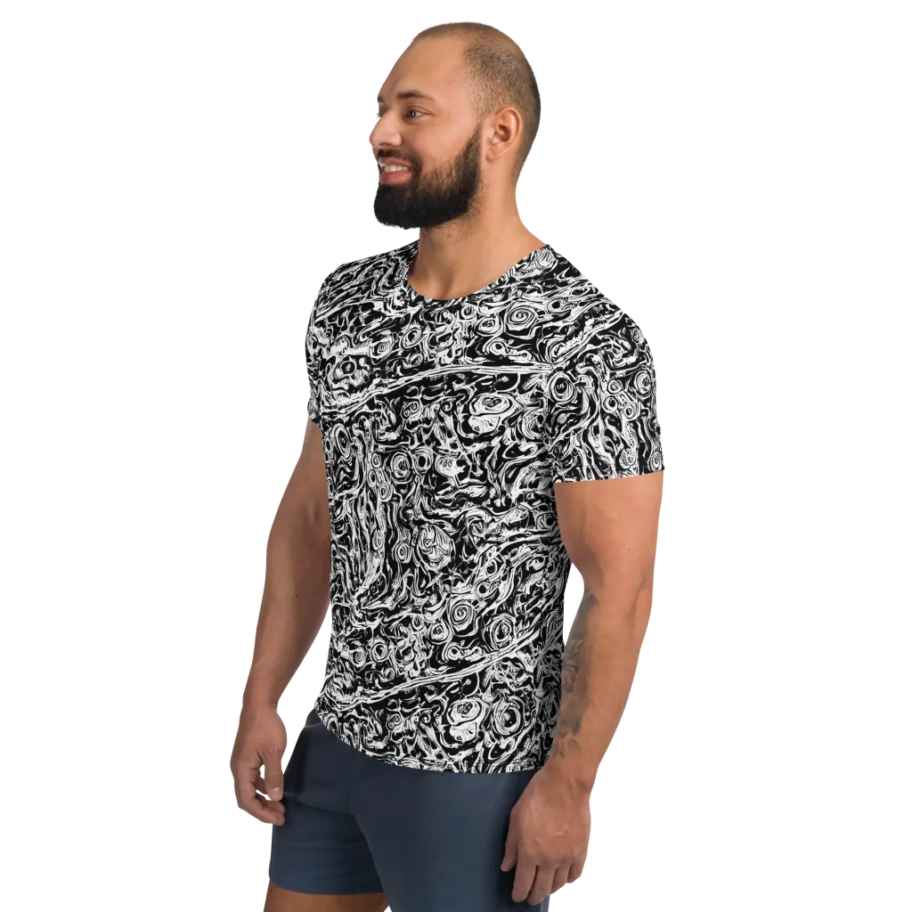 Turbulent Ink on Men's Athletic T-Shirt — Left
