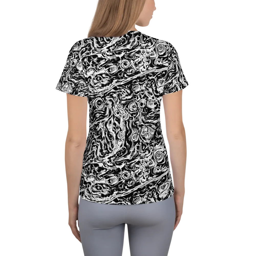 Turbulent Ink on Women's Athletic T-Shirt — Back