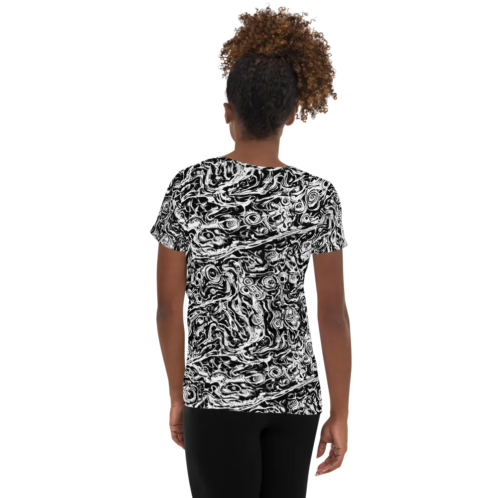 Turbulent Ink on Women's Athletic T-Shirt — Back