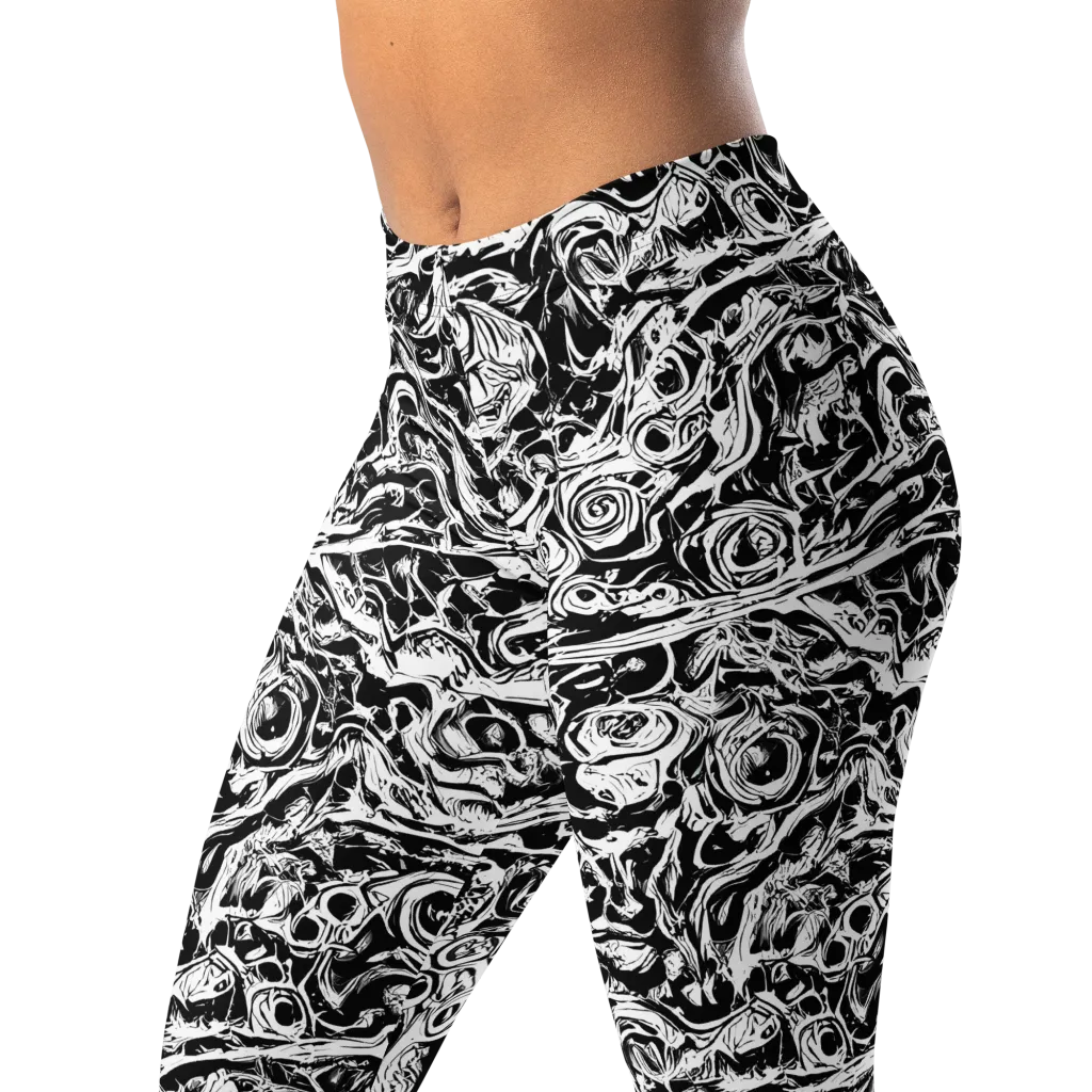 Turbulent Ink on Leggings — Left Front