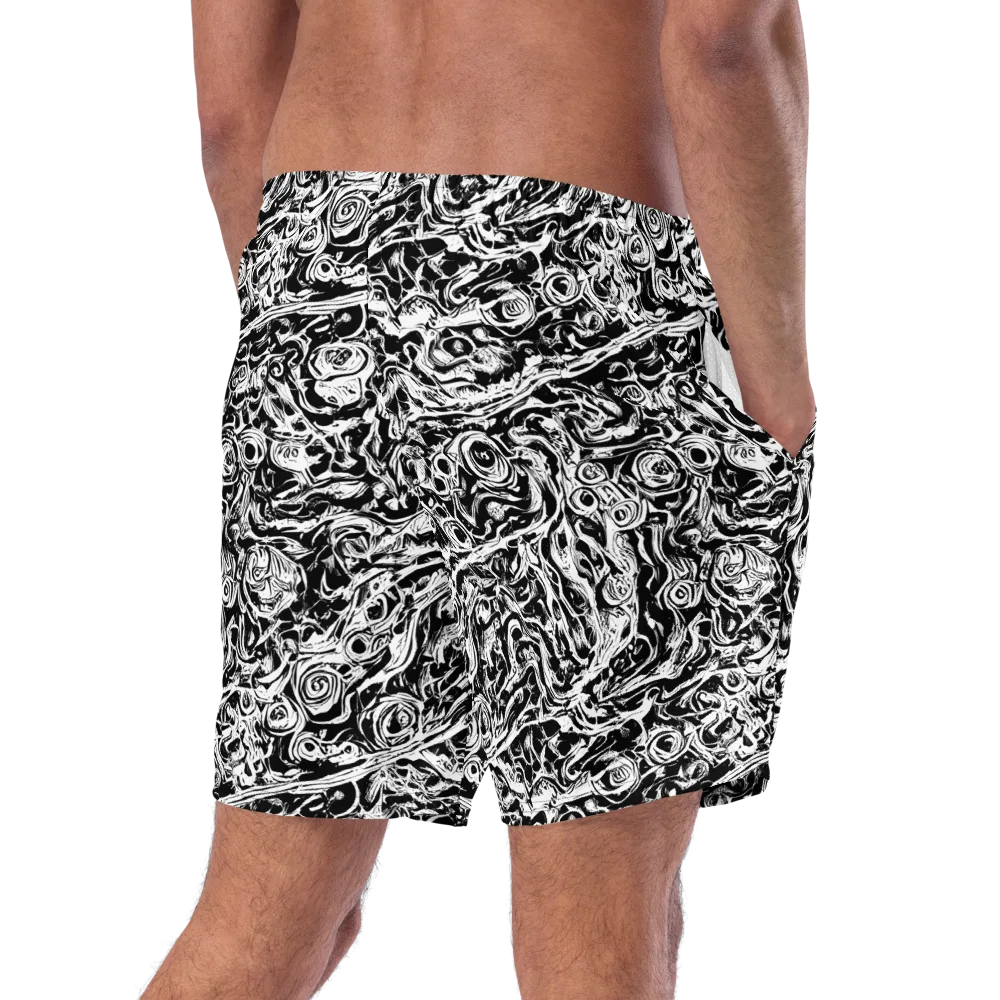Turbulent Ink on Swim Trunks — Right Back