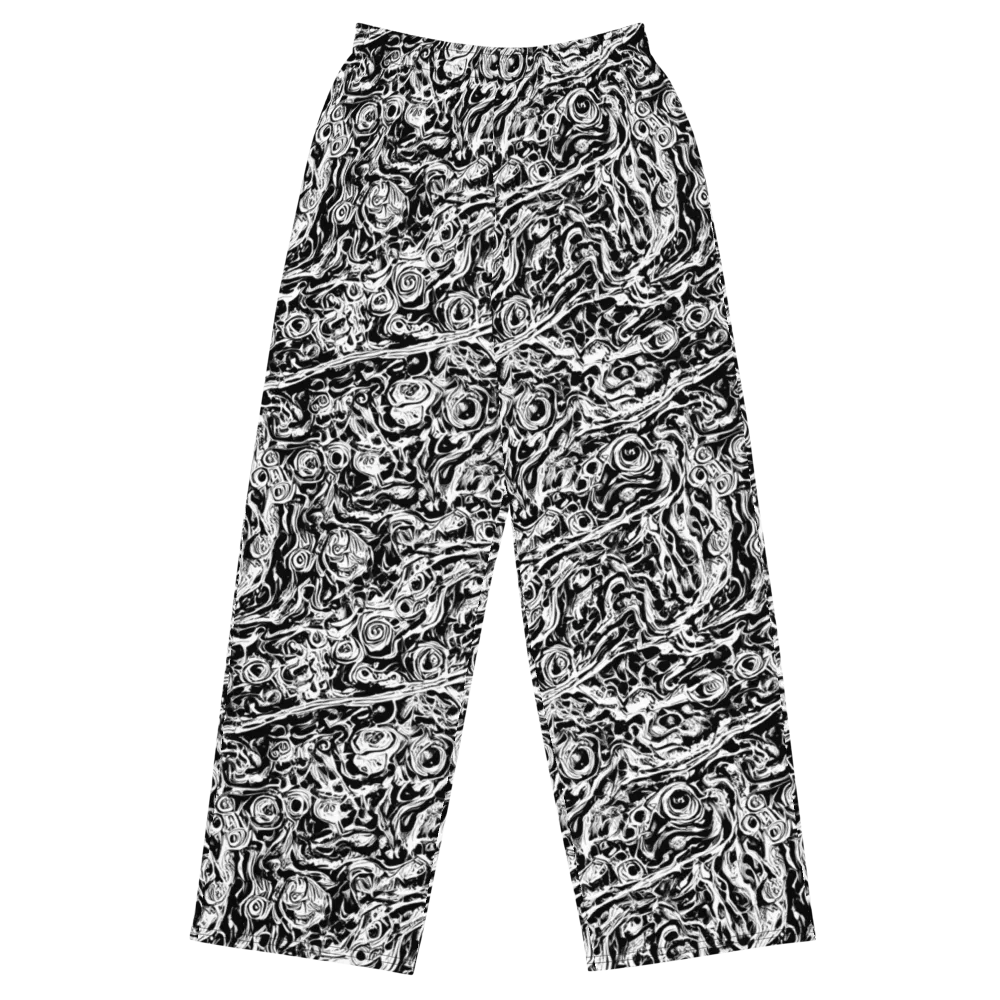 Turbulent Ink on Wide-Leg Pants — Front