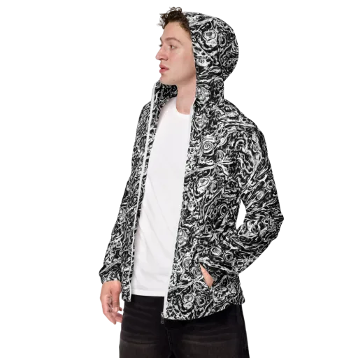 Turbulent Ink on a Men's Windbreaker