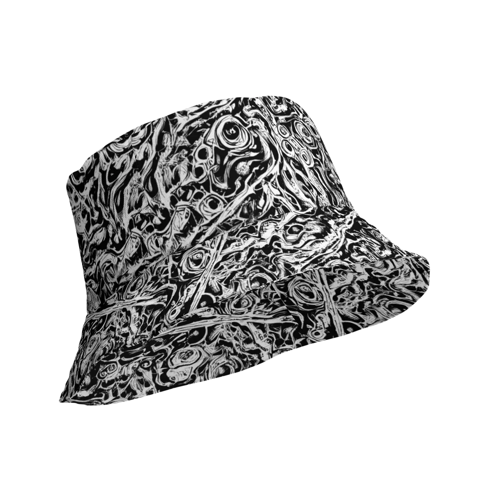 Turbulent Ink on Reversible Bucket Hat — Product details Outside