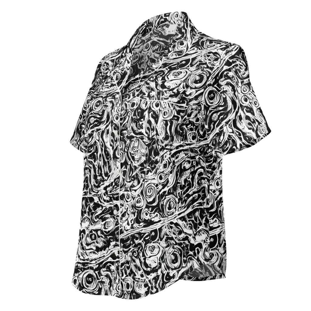Turbulent Ink on Women's Short Sleeve Pajama Top — Left Front