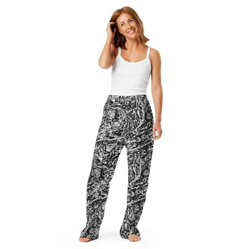 Turbulent Ink on a Women's Pajama Pants