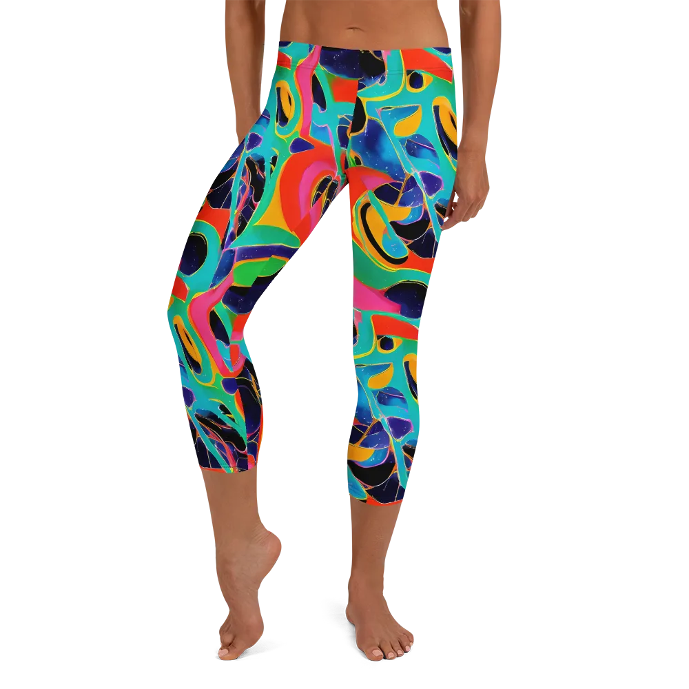 Color Collider on Capri Leggings — Front