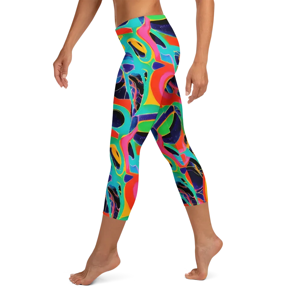 Color Collider on Capri Leggings — Left