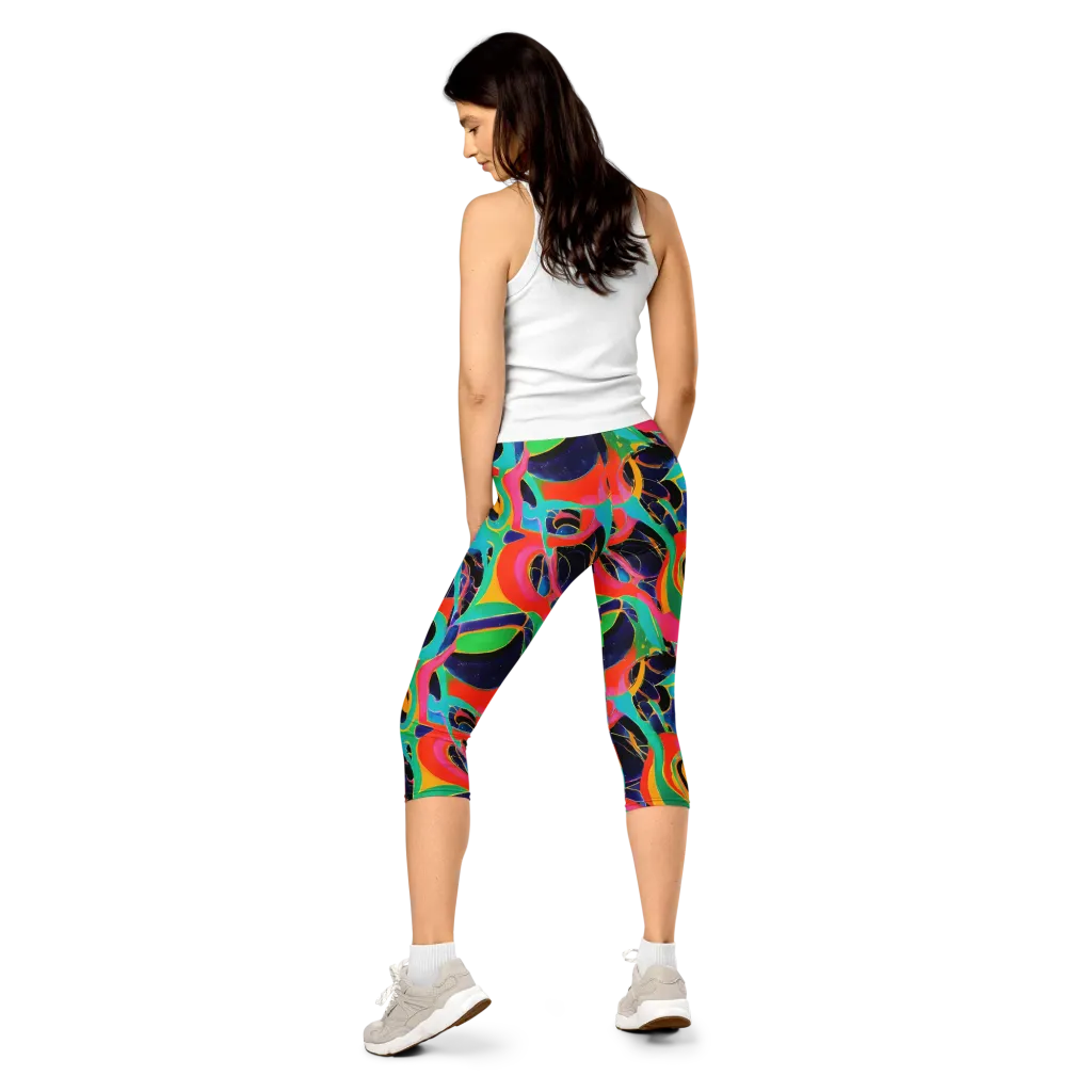 Color Collider on Capri Leggings — Back