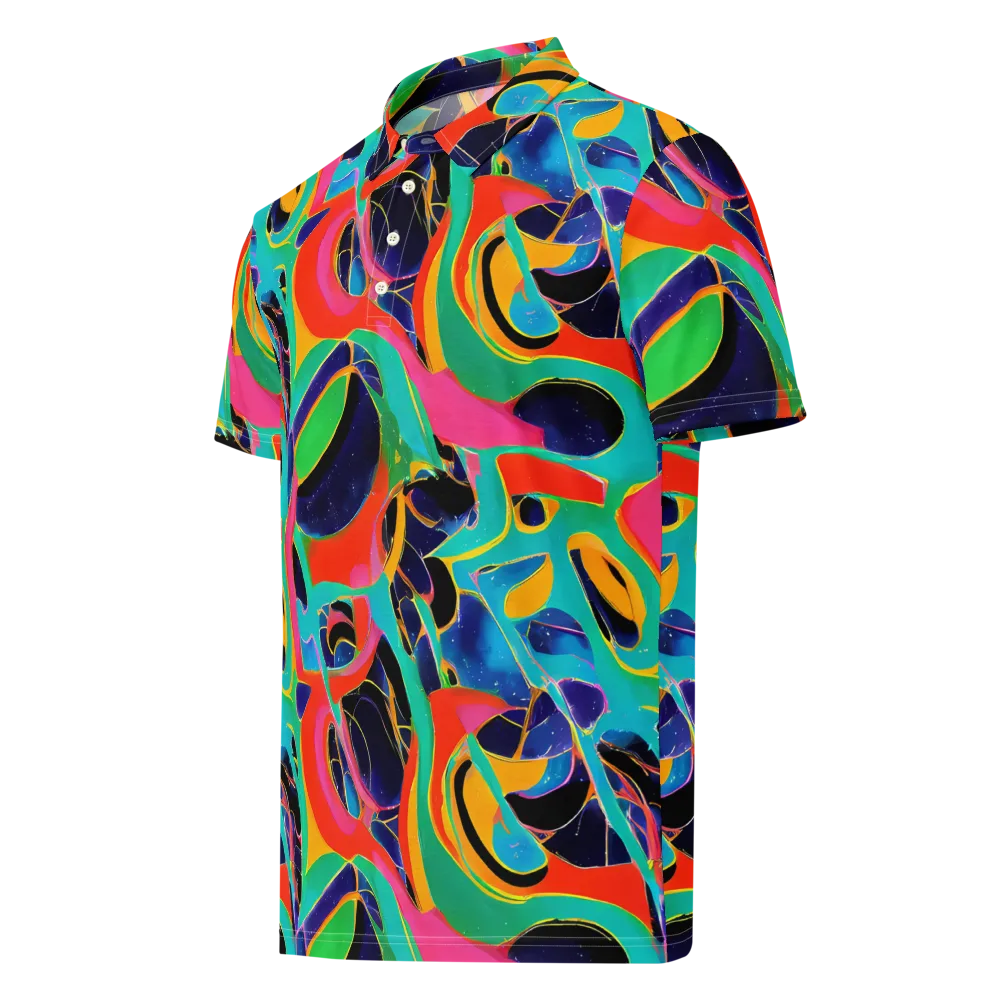 Color Collider on Men's Slim Fit Polo Shirt — Left Front