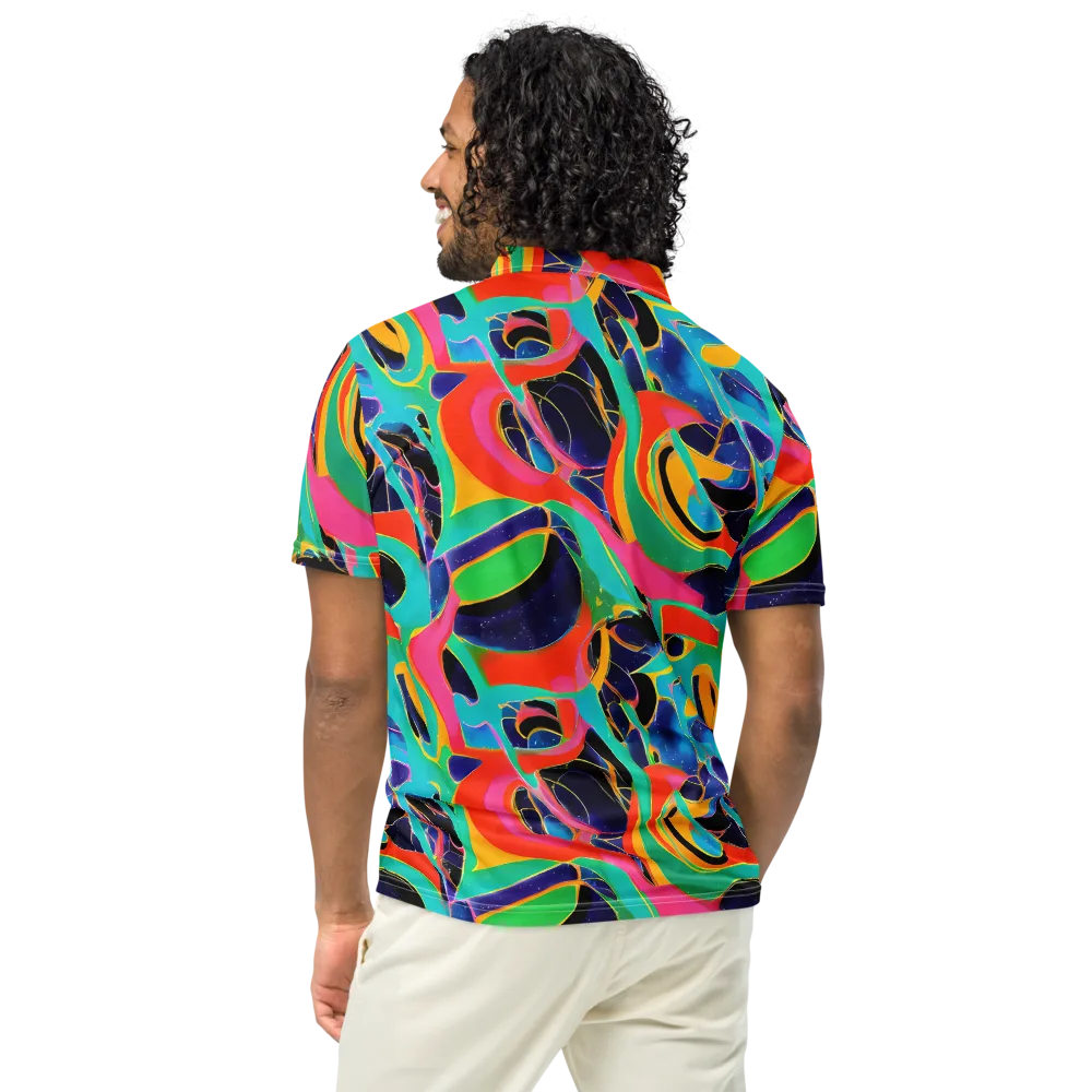 Color Collider on Men's Slim Fit Polo Shirt — Back