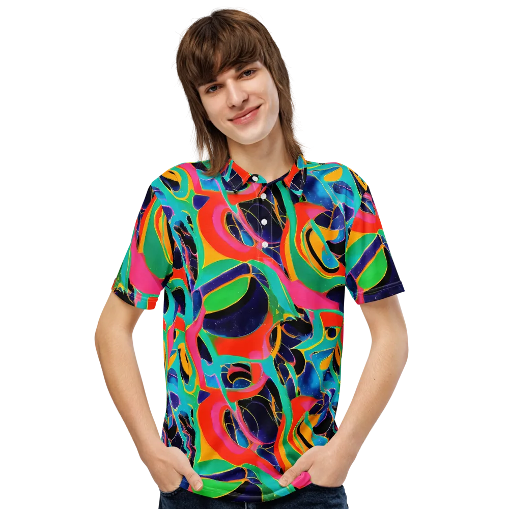 Color Collider on Men's Slim Fit Polo Shirt — Front