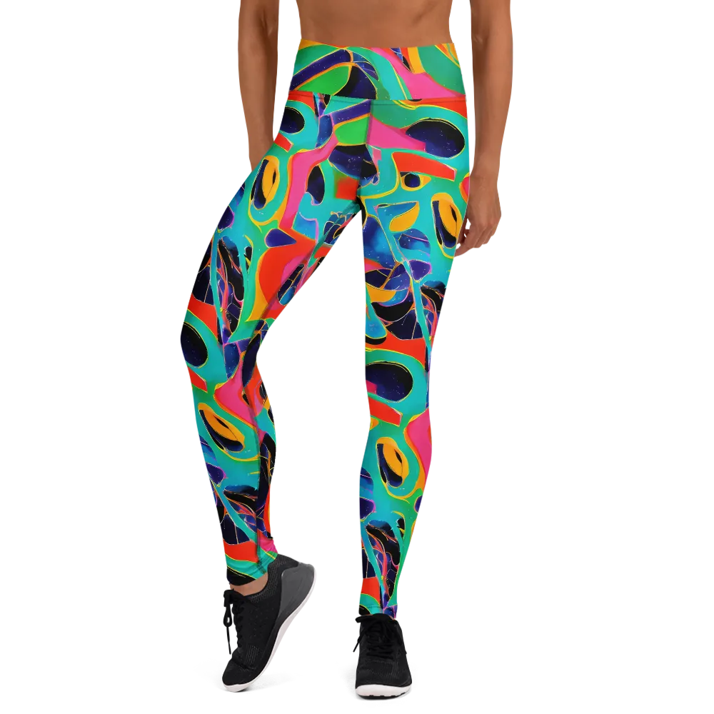 Color Collider on Yoga Leggings — Front