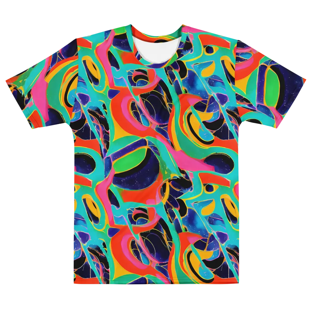 Color Collider on Men's Cotton Crew Neck T-Shirt — Front