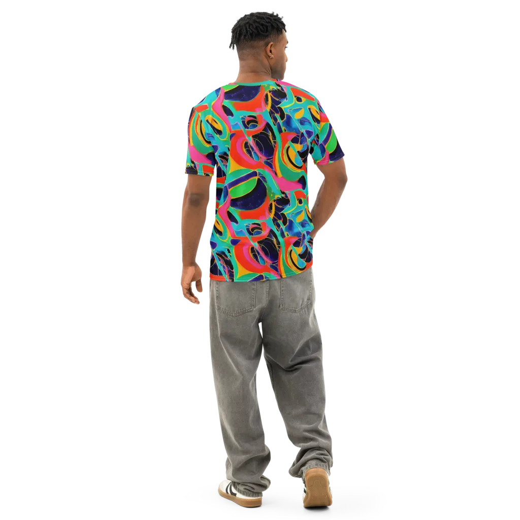 Color Collider on Men's Cotton Crew Neck T-Shirt — Back