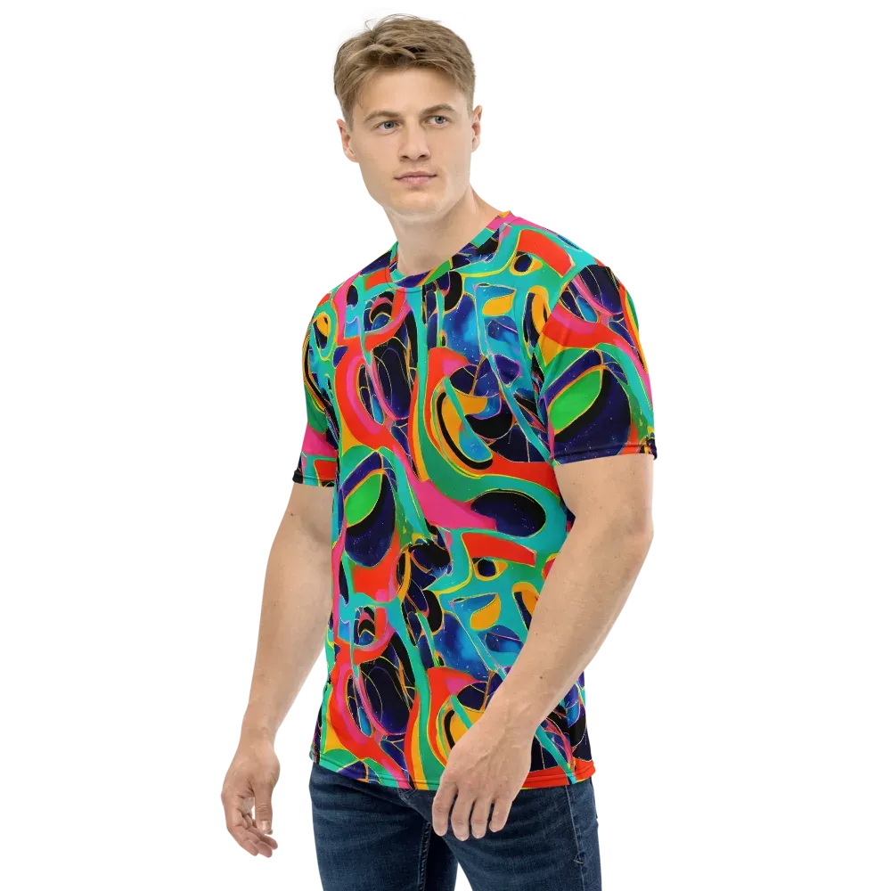 Color Collider on Men's Crew Neck T-Shirt — Left