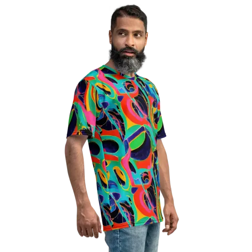 Color Collider on a Men's Crew Neck T-Shirt